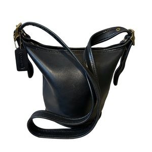 Vintage COACH Maggie Duffle Sac 9019 black leather